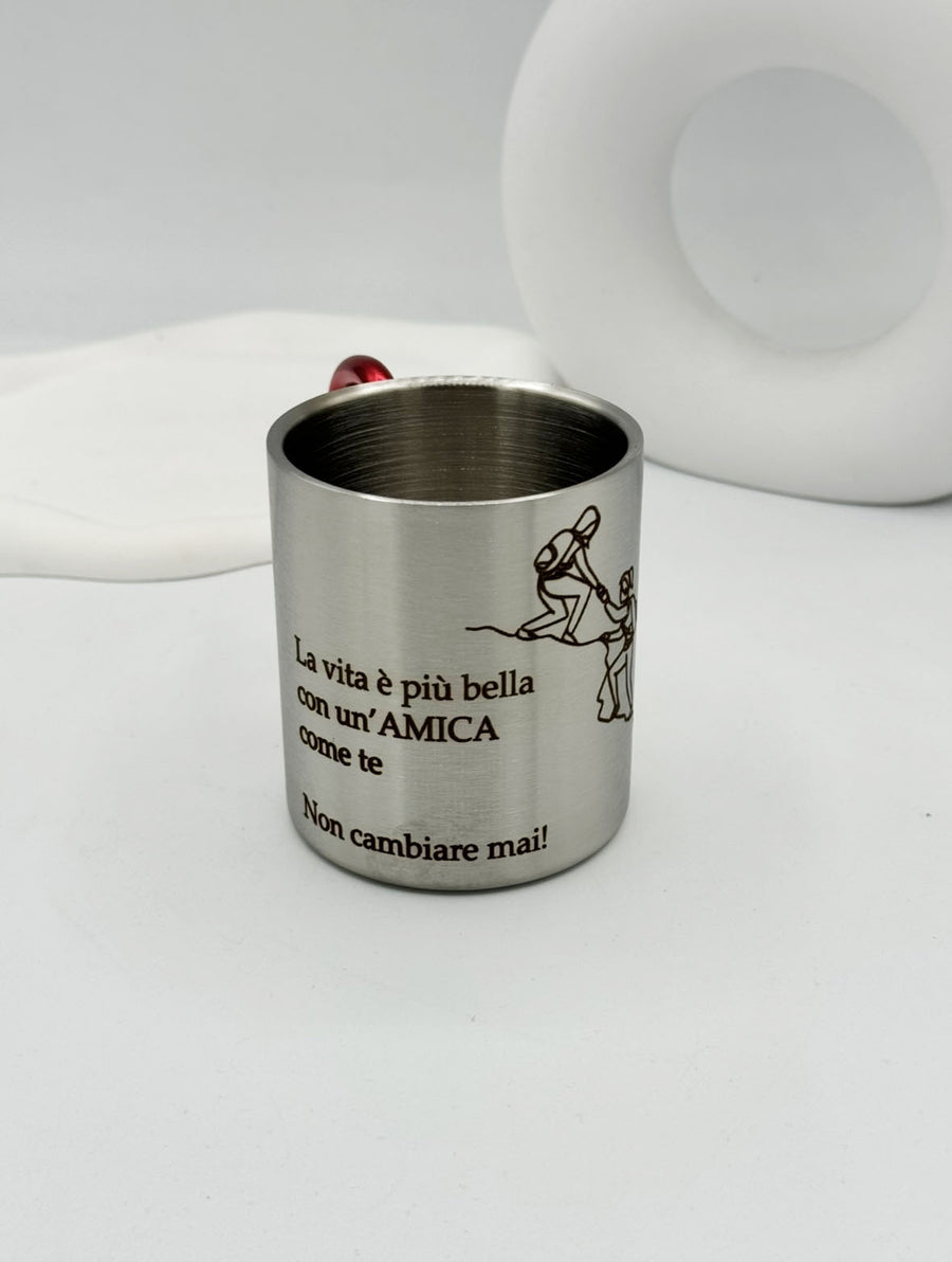 Tazza con moschettone - Personalizzata